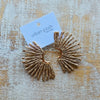 Golden Straw Sun Earrings