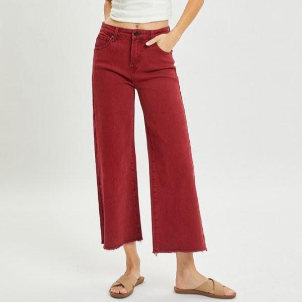 Red Wine Wide Denim