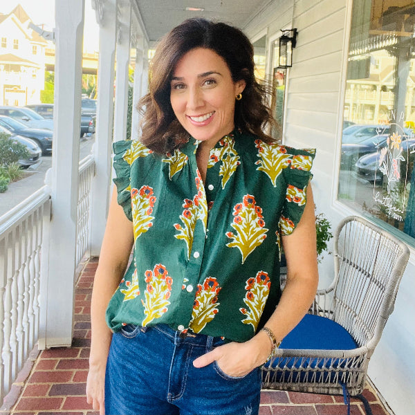 Bloom and Button Top