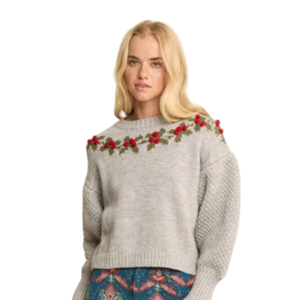 Holly Wreath Knit Sweater