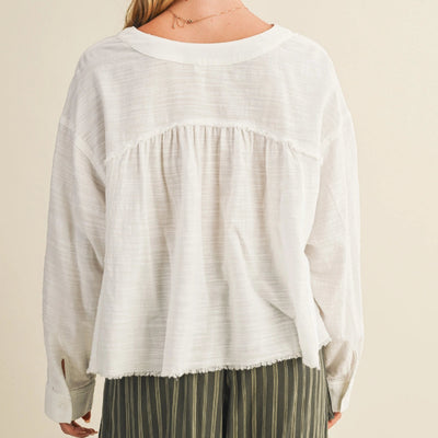Boho Button Down Top