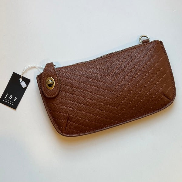 Quilted Mini Crossbody Wristlet Clutch