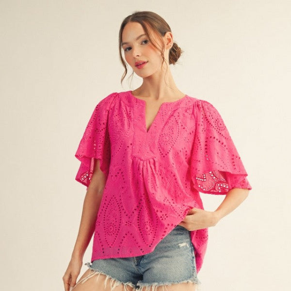 Eyelet in the Sun Top