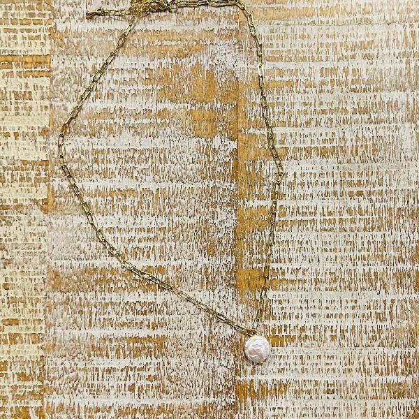 Pearl Disc Necklace