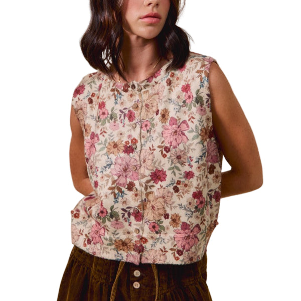Vintage Flora Vest