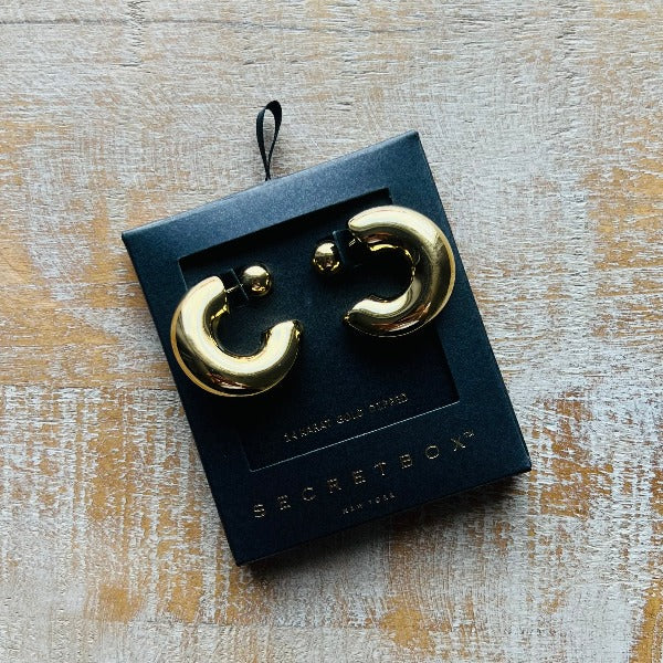 Secret Box Thick Tube Earrings