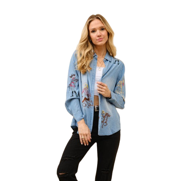 Boots & Beauties Button Down