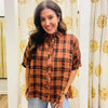 Edgy Plaid Top