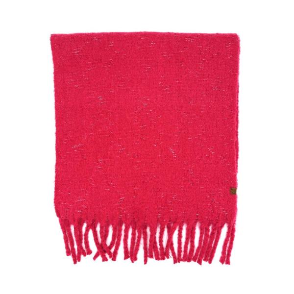Red Fringed Scarf