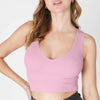 NB Rib Plunging V-Neck Crop Top