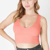 NB Rib Plunging V-Neck Crop Top