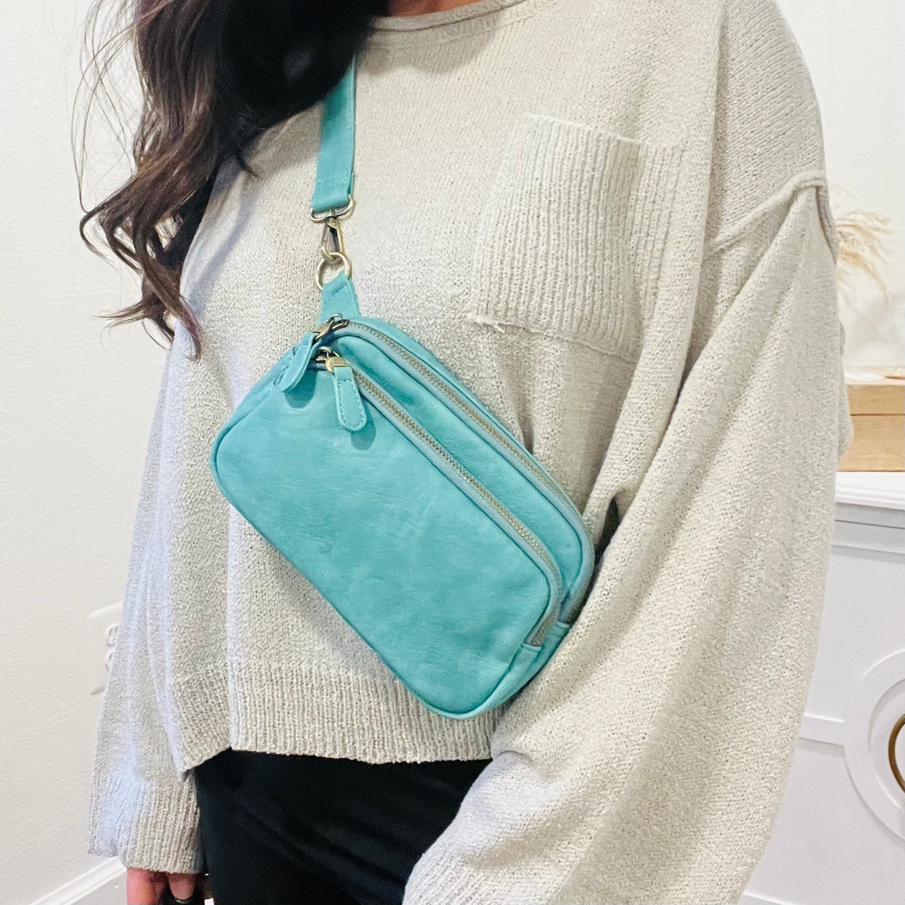 Kylie Double Zip Sling/Belt Bag