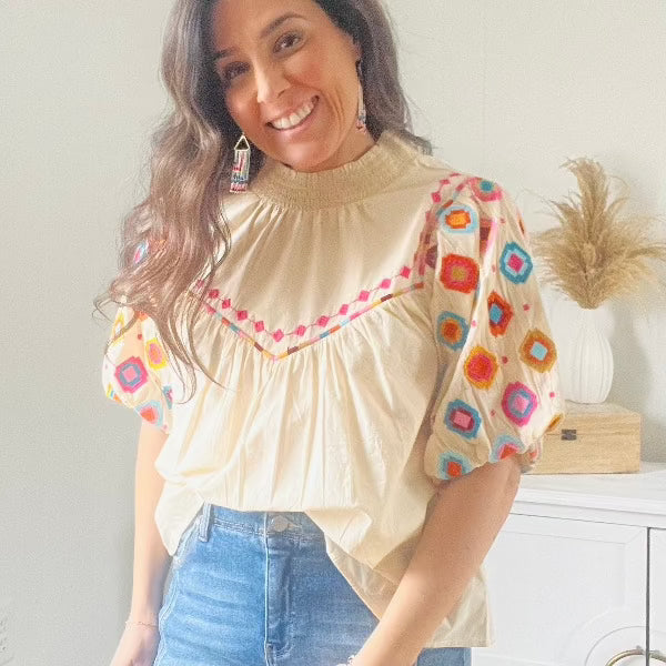 Diamond Sleeve Top