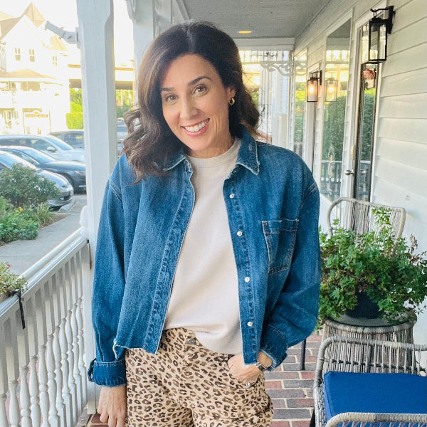 Streetwise Cropped Denim Top