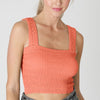 NB Shirred Square Neck Crop Top