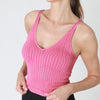 NB Vintage Wide Ribbed V Neck Tank Top