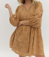 Camel Eyelet Dress