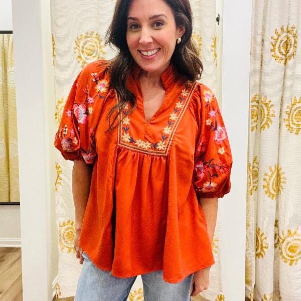 Spicy Embroidered Top