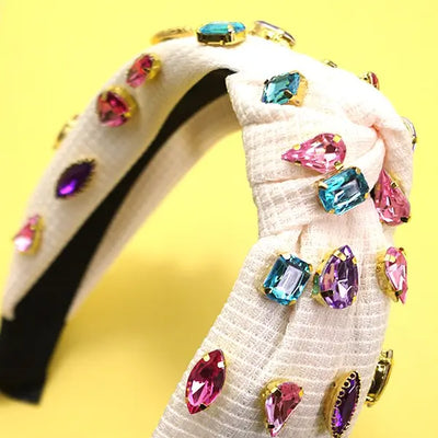 Rhinestone Wide Knotted Headband