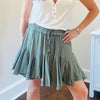 Godet Goddess Skirt-OLIVE