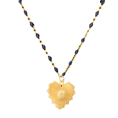 Relic Heart Necklace Indigo Beaded Chain