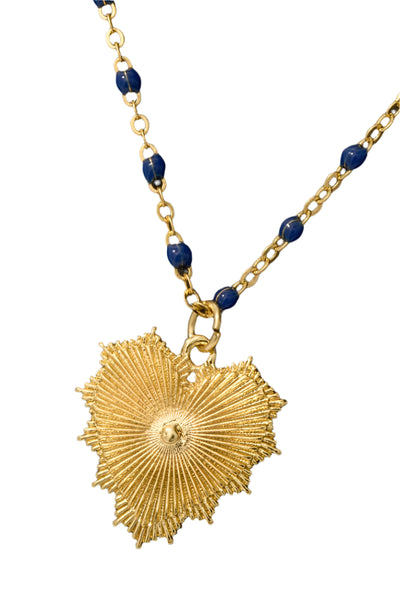 Relic Heart Necklace Indigo Beaded Chain