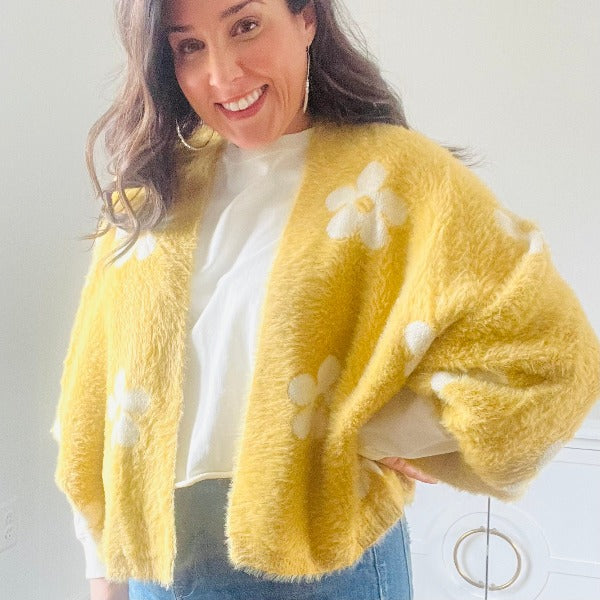Mustard Daisy Cardigan