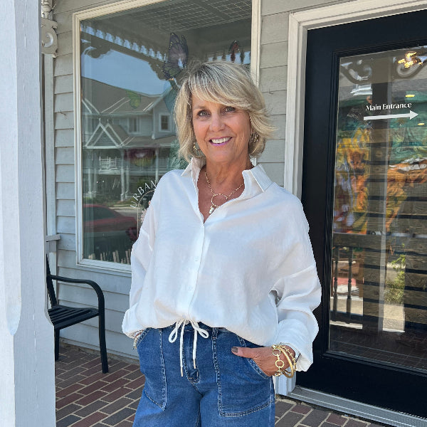 Overfit Button Up Top