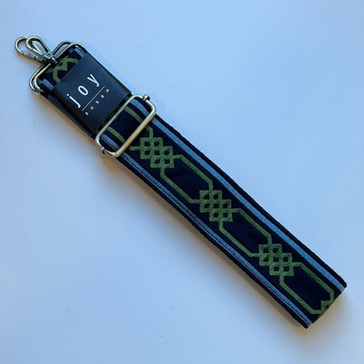 Olive Simple Geometric Guitar Strap - 2 Inch