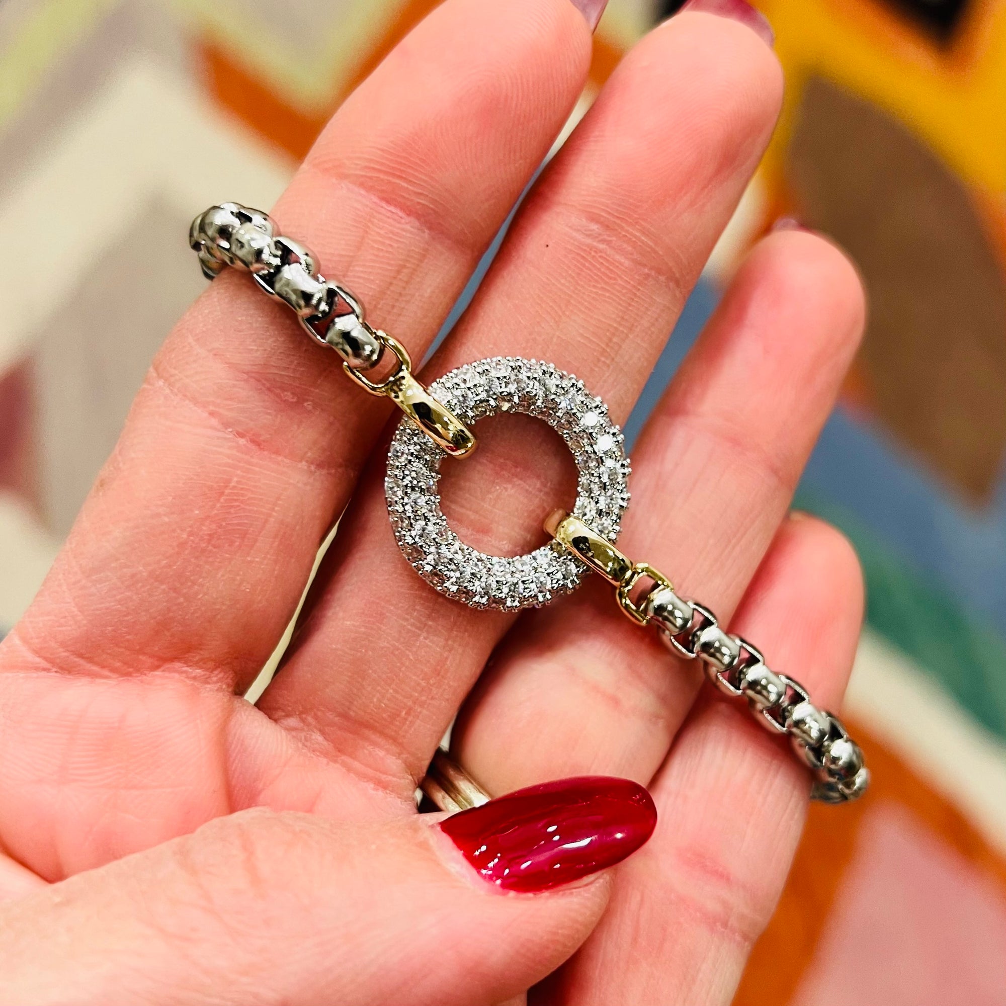 West End Chain Link Bracelet Pave