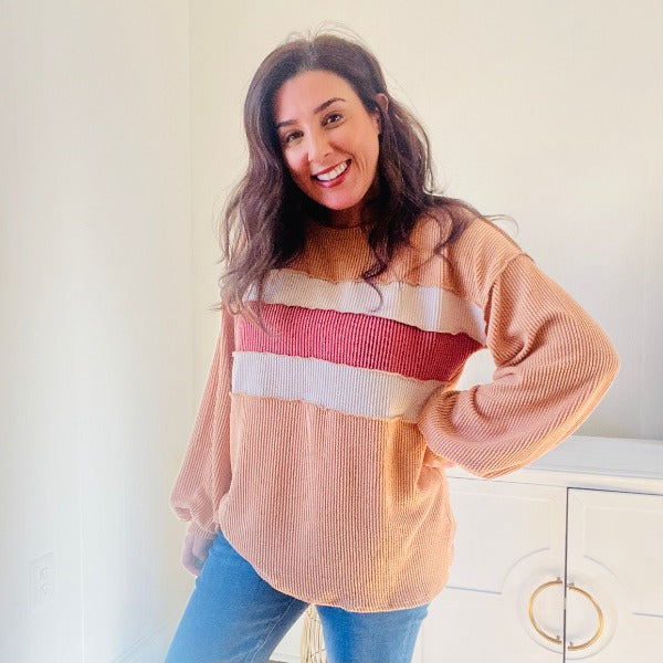 Mad Mocha Color Block Top