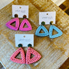 Rattan Triangle Earrings