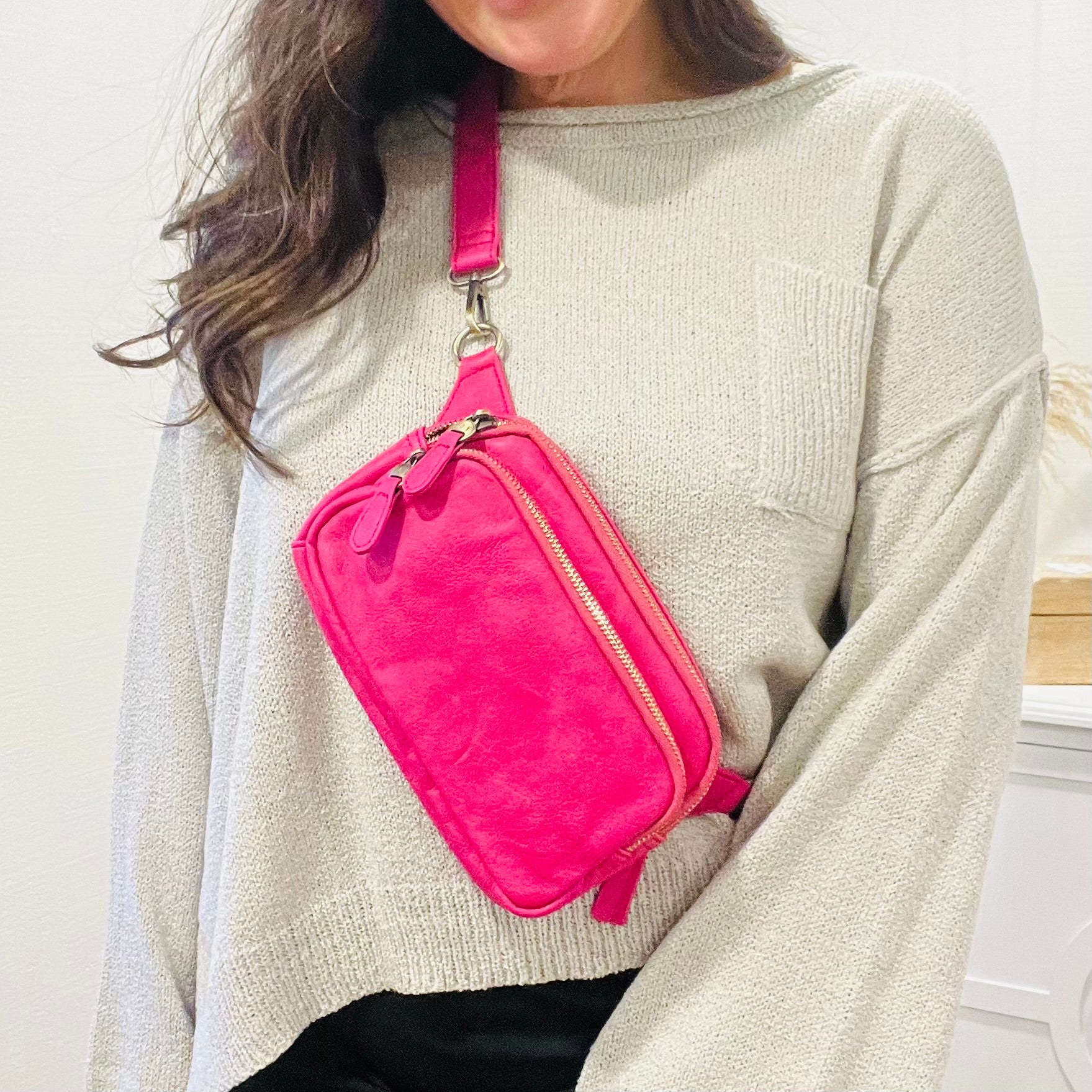 Kylie Double Zip Sling/Belt Bag