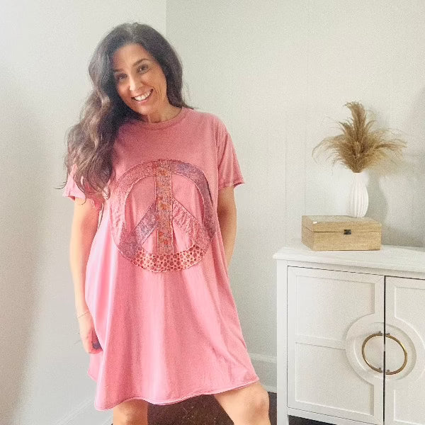 Peace Swing Tee Dress