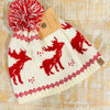 Reindeer Nordic Pom Beanie