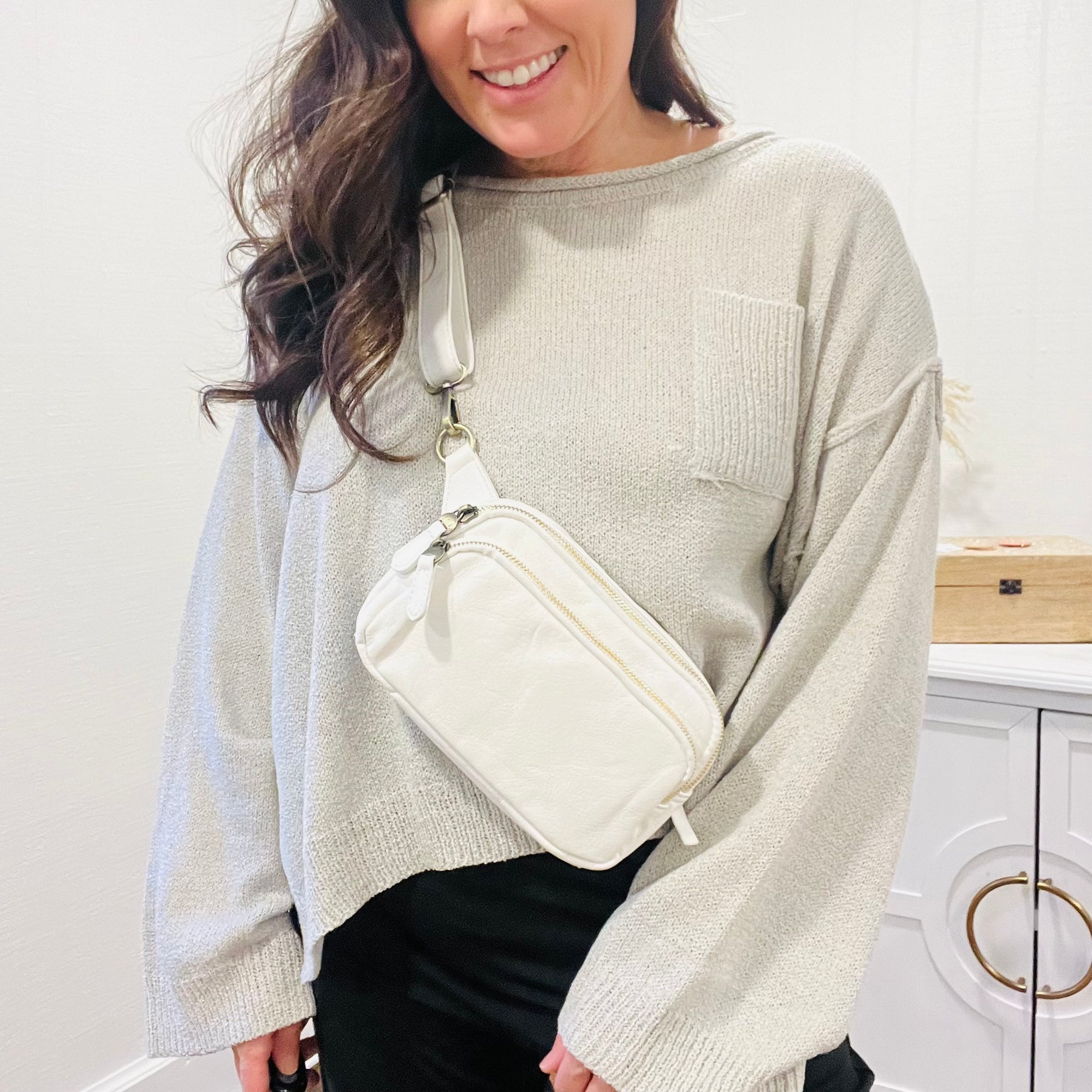 Kylie Double Zip Sling/Belt Bag