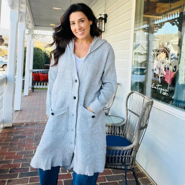 Grey Extra Pockets Cardigan