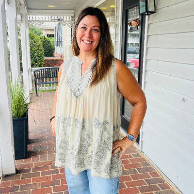 Sage & Lace Top