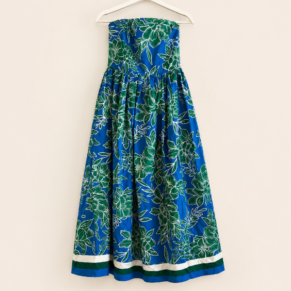 Ocean Floral Midi Dress