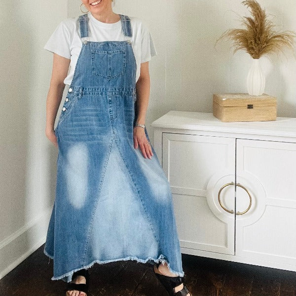 Denim Overall Dress - Urban Posh Boutique