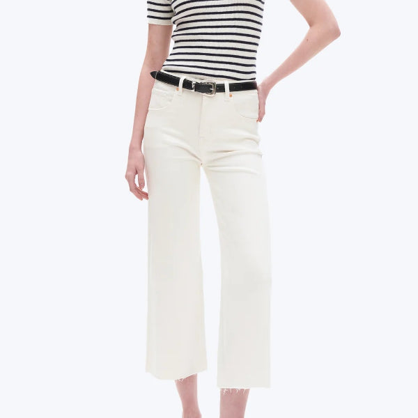 Off White-HR Cropped Jean