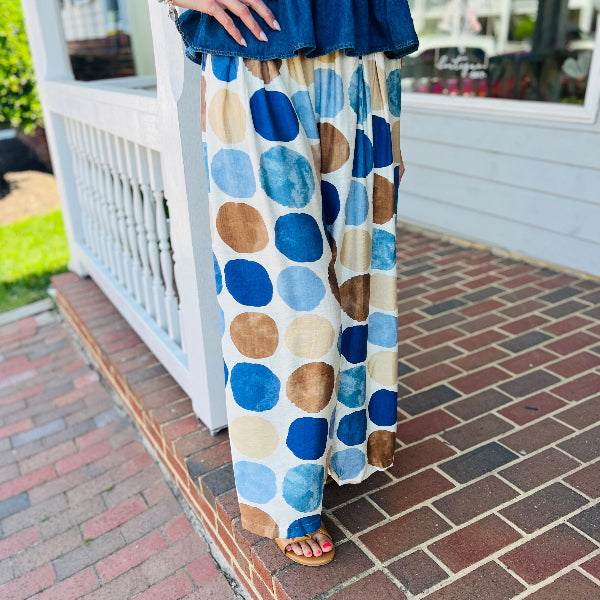 Dot Wide Leg Pants