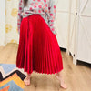 Magenta Pleated Skirt