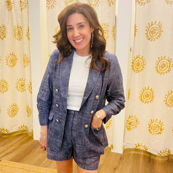 MidTown Chic Denim Blazer