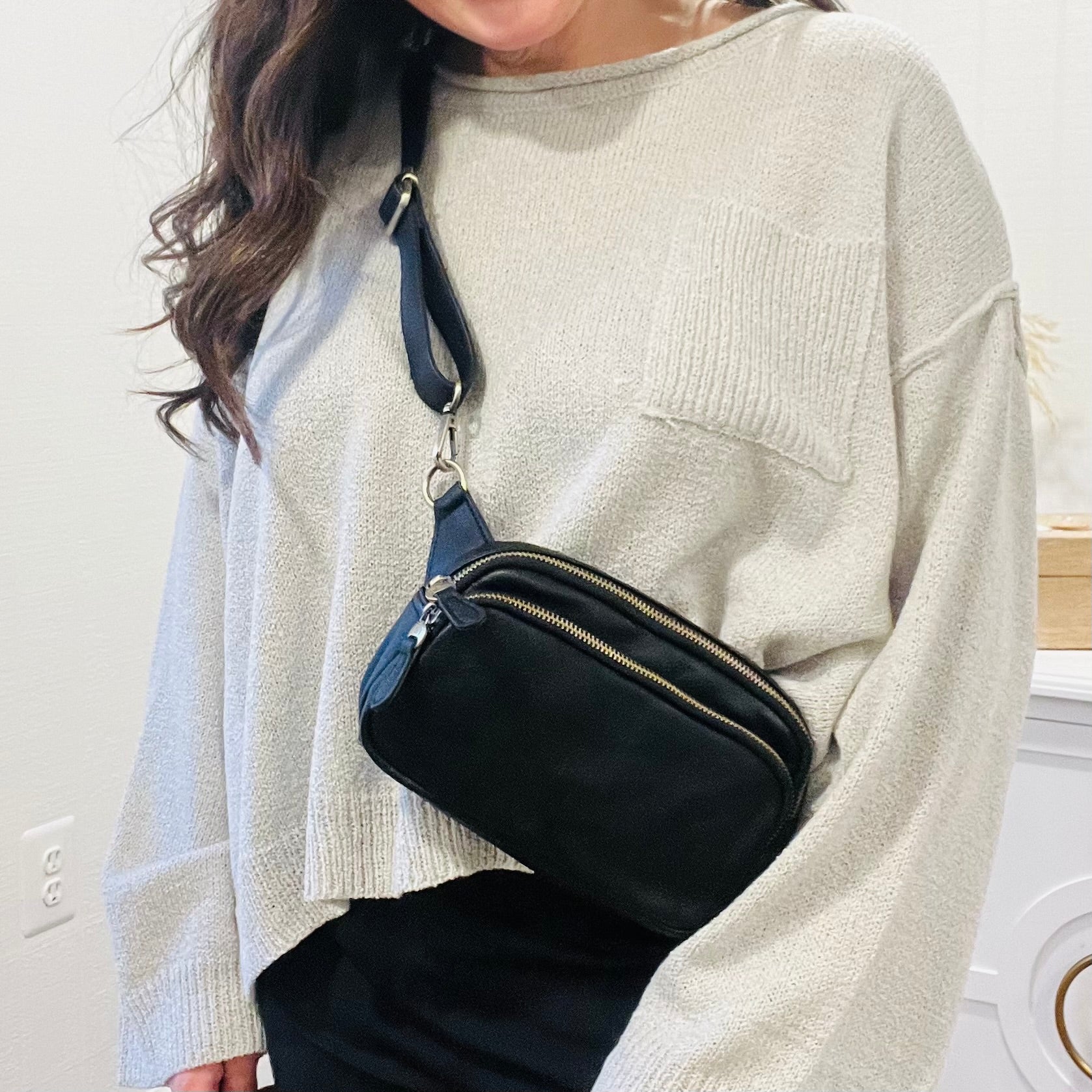 Kylie Double Zip Sling/Belt Bag