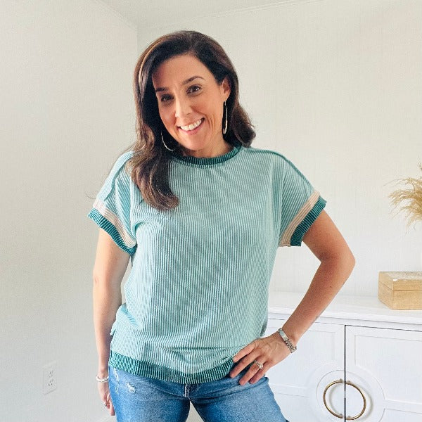 Squiggles Top - GREEN