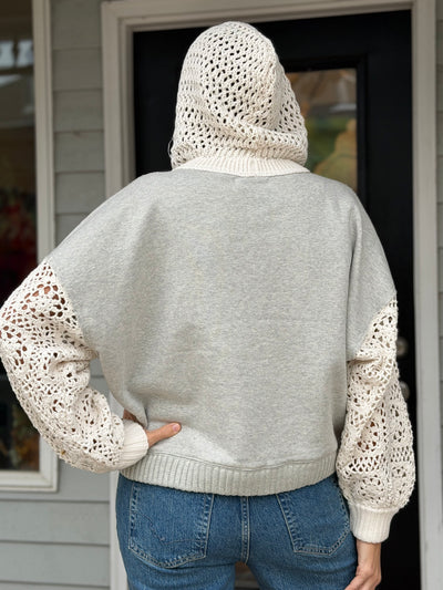 Free People -Laced In Hoodie Sweatshirt