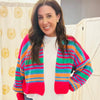 Wild Stripe Cardigan NEON