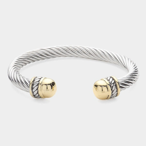 Two Tone Cuff Bracelet