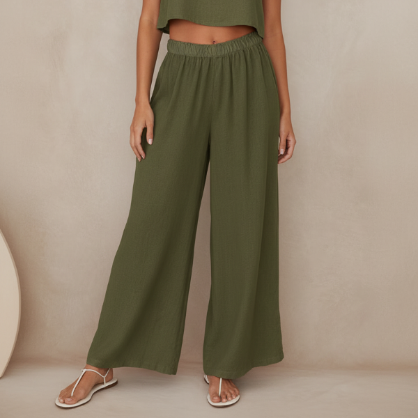 Linen Wide Leg Pant